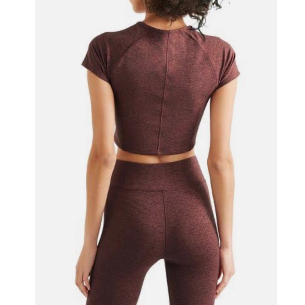 NWOT We Over Me active tee, legging and short set
